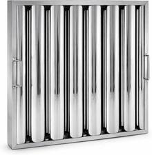495 x 495 x 48 mm Edelstahl Leitblech Fettfilter Gewerbe Baldachin Haube