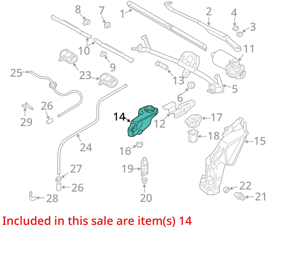 2006 AUDI A4 S4 Washer Reservoir 3.00L Used OEM 75000 Miles - Stock #091746 - Image 3 of 4