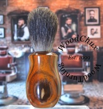 Handmade Cocobolo Wood Silver Badger Hair Shaving Brush Made In USA Wood 301