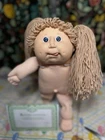 Cabbage Patch/girl/tongue Out/dimples/wheat Hair/blue Eyes/Coleco/CLEANED/certif