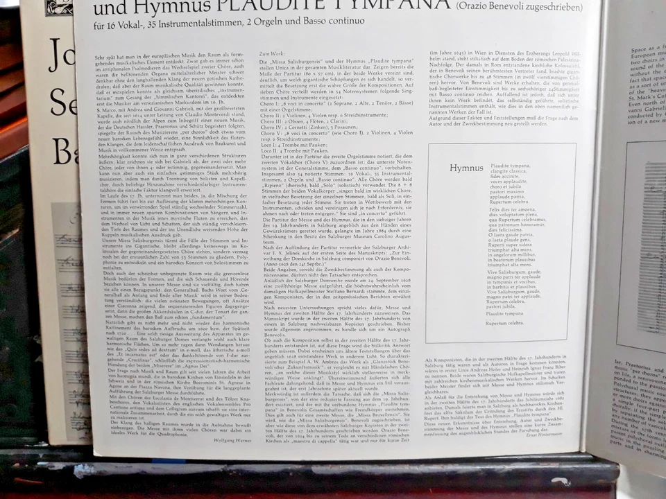 Missa Salisburgensis Plaudite Tympana Collegium Aureum Segarra SQ Quadro почти как новая Lp - Изображение 4 из 4
