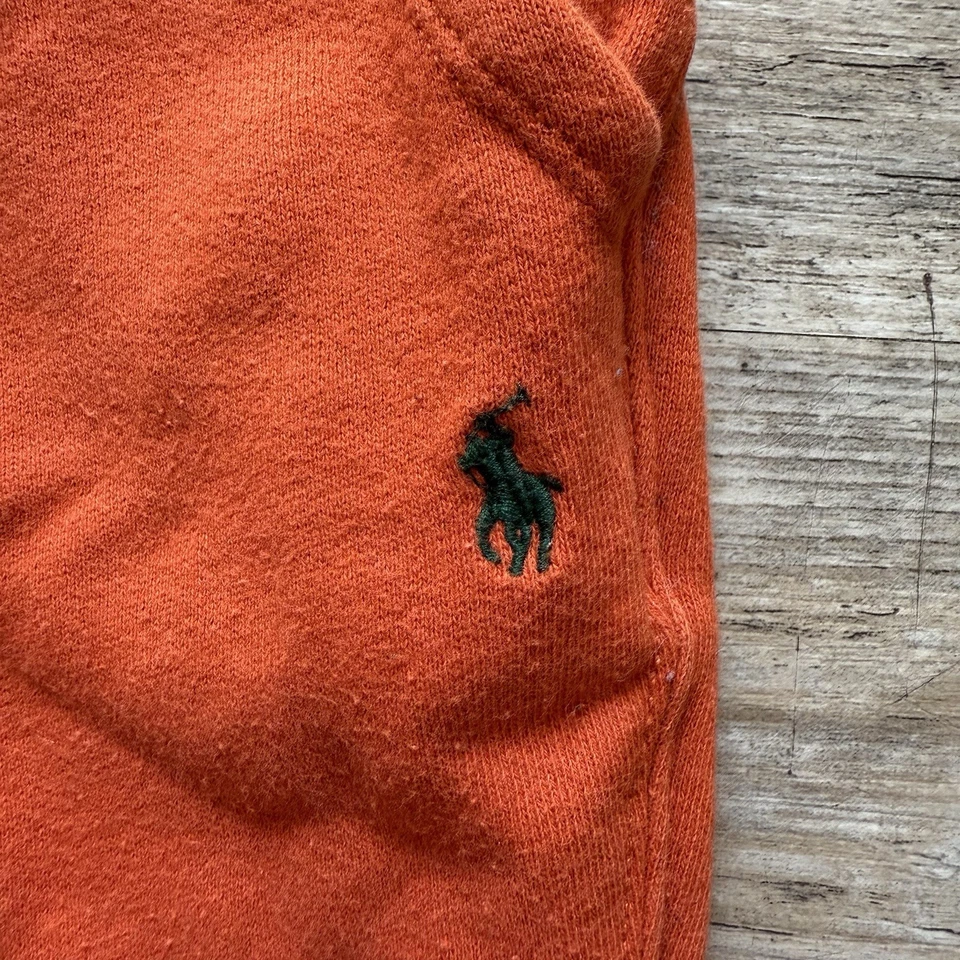 POLO Ralph Lauren Boys Kids Fleece Sweatpants Joggers Size 5 Orange Blue Pony - Image 2 of 4