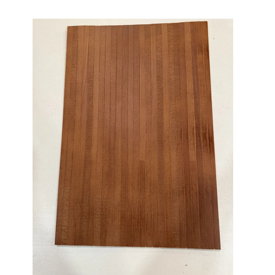 Миниатюрный пол для кукольного домика из натурального дерева в масштабе 1:12 — экономичный и самоклеящийся - Изображение 2 из 3