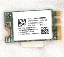 Realtek RTL8723DE Wireless Card For HP Laptop 15 BW-011DX RTL8723DE 927230-855