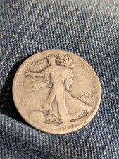 1918  Walking Liberty Half Dollar 90% Silver 50 Cent AG Filler