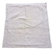 Vtg 1990s Ralph Lauren Madeline White Matelasse Euro Sham 28x28 Portugal Fern