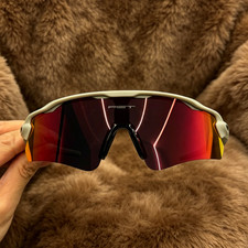 Oakley Radar EV Path OO9208 Lightweight Prizm Sunglasses Gray Frame Red Lens