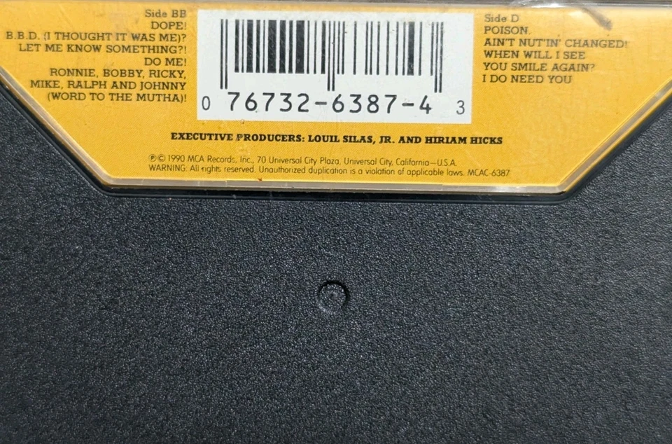 Bell Biv Devoe - Poison - Cassette Tape 1990 MCA MCAC 6387 - Image 2 of 4