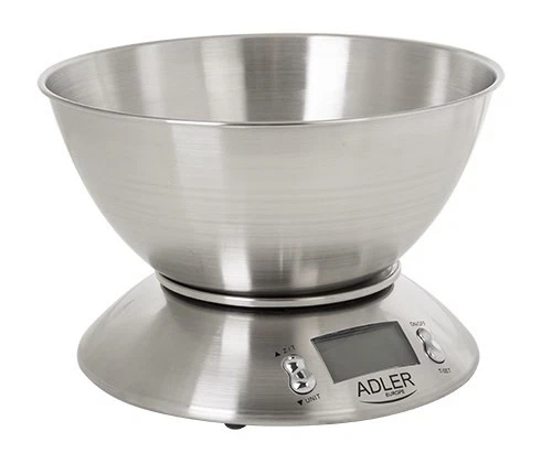 5901436590132 Adler AD 3134 electronic kitchen scale stainless steel round Adler