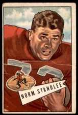 1952 Bowman Large #42 Norm Standlee RC 49ers  G  (Crease)