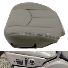 For 2003 2004 Chevy Silverado 1500 2500 HD Driver Seat Cover With Cut Outs Gray