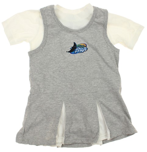 MLB Girls Kids Tampa Bay Devil Rays Retro Cheer Dress & Creeper Set - Picture 2 of 4