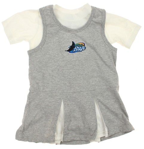 MLB Girls Kids Tampa Bay Devil Rays Retro Cheer Dress & Creeper Set - Picture 1 of 4