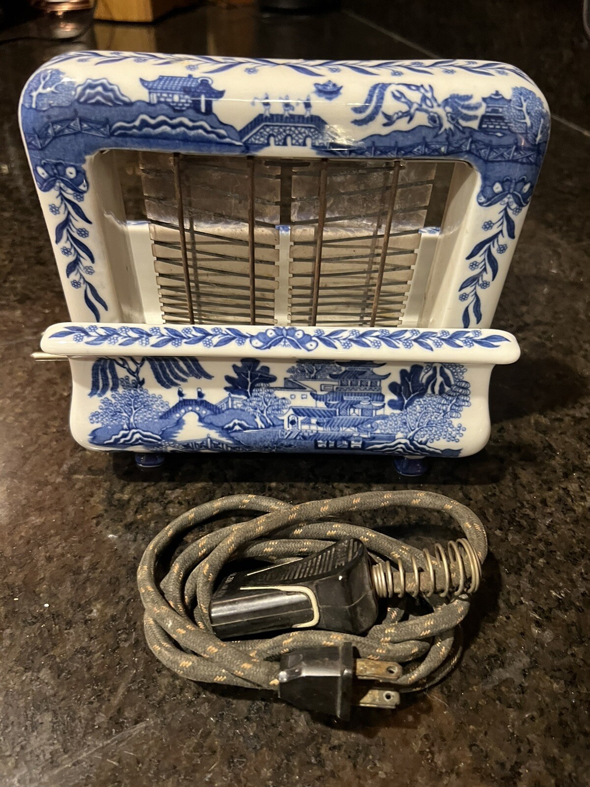 Rare Antique Blue Willow Toaster eBay