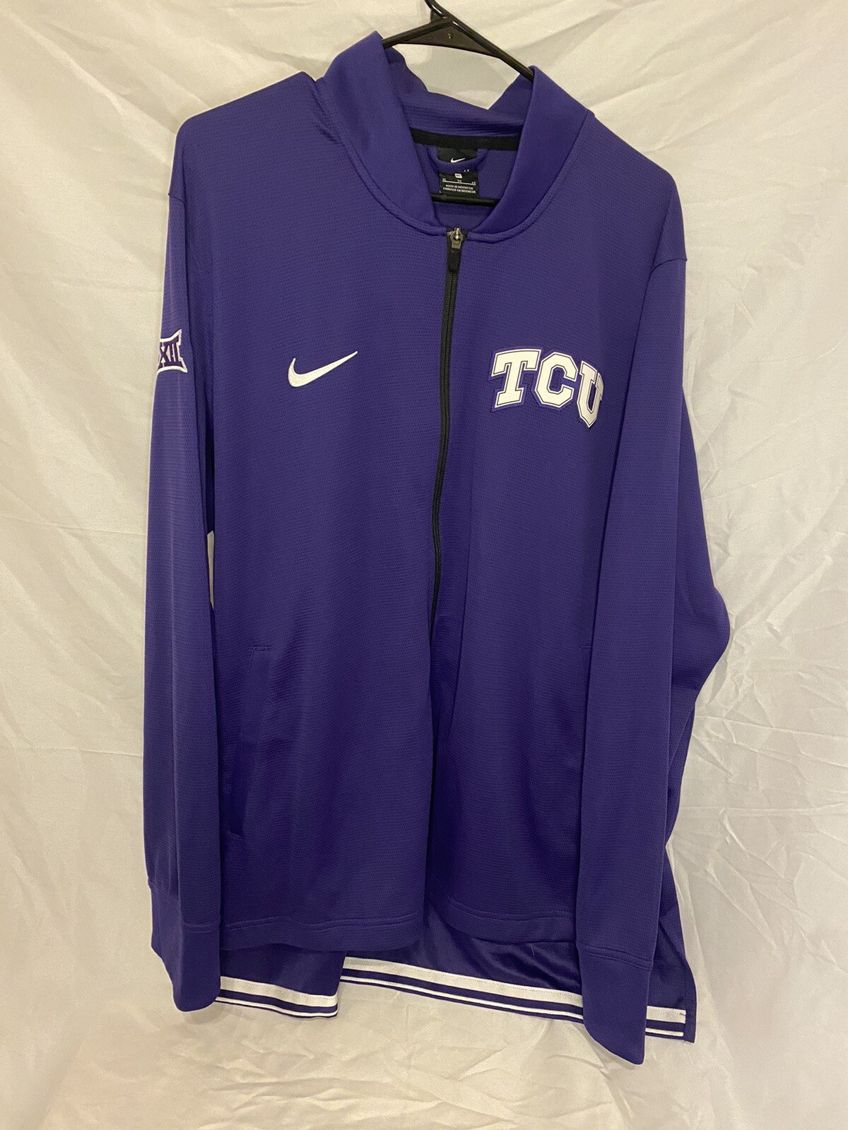 Nike Dri-Fit TCU Horned Frogs Men’s XL Full Zip Jacket Purple