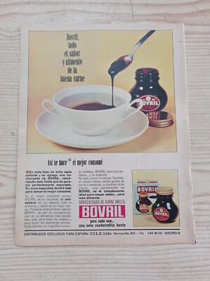 Hoja Publicidad Bovril - Años 60