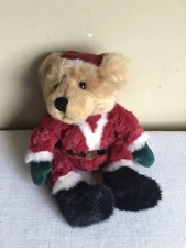 Russ Berrie Co Kris Bear Christmas Sitting Golden Brown Teddy Bear Plush 6" Tall