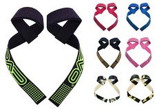 EVO Weight Lifting Gym Straps Training Gel Padded Hand Bar Wrist Support Wraps