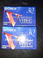 Lot of 2 SONY VHS-C Video Tapes 30 Minute Premium NEW