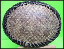 Brown Quality Vintage Quality Hand Laced SNAKE SKIN Leather Belt Buckle