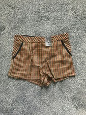 Womens Primark Casual Office Work Preppy Zipper Pocket Twill Weave Shorts UK 8