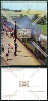 Postcard steam locomotive in Friedewald Bad station is used on traditional trips