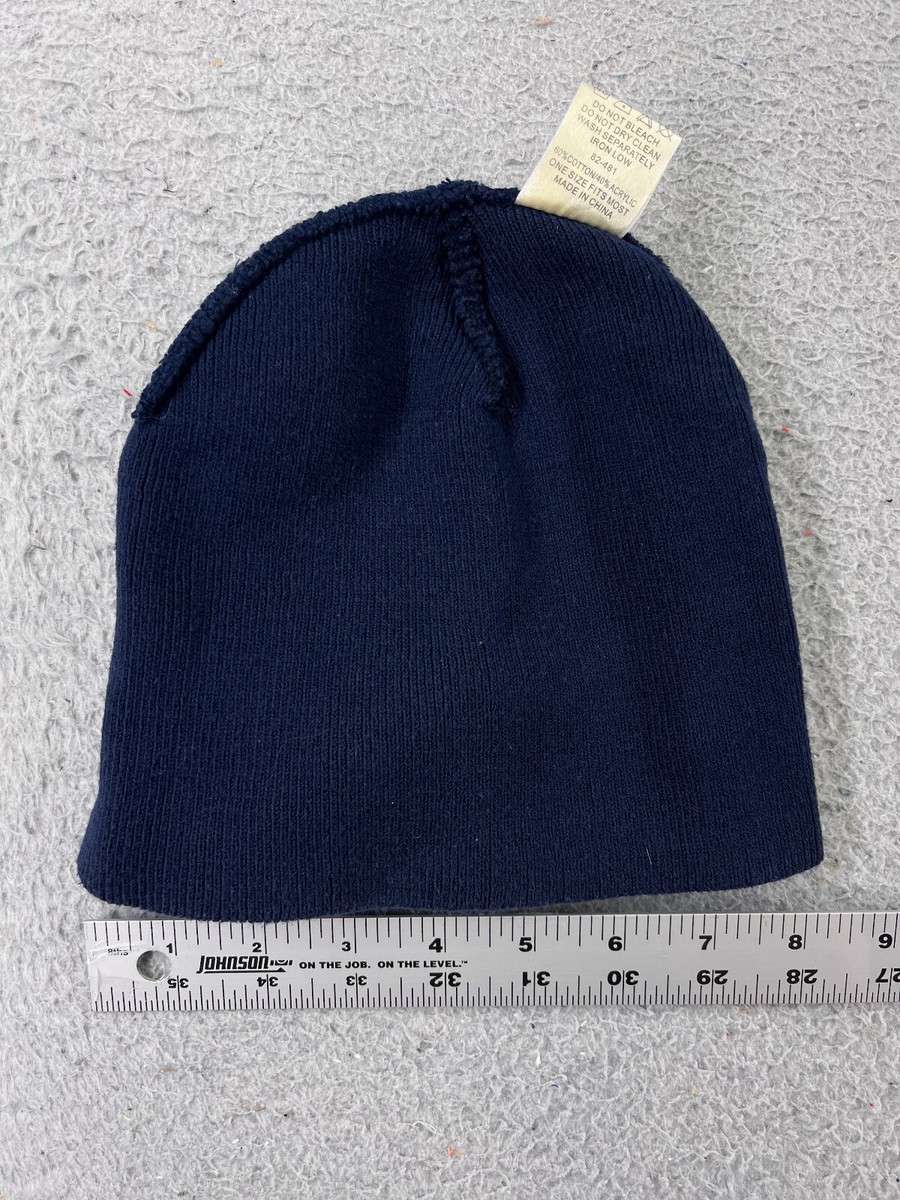 SC Beanie Toque Adult One Size Blue Knit Embroidered Cotton