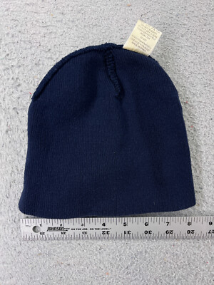 SC Beanie Toque Adult One Size Blue Knit Embroidered Cotton