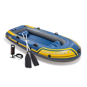 Intex 68370EP Challenger 3 Inflatable Raft Boat Set With Pump And Oars, Yellow - Click1Get2 Black Friday