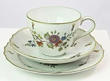 Hutschenreuther China Set Bread Plate Tea Cup and Saucer Porcelain Small Floral