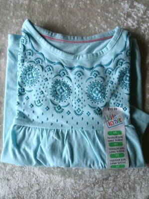 Green Long Sleeve Girls Top Kids Korner size 4