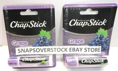 2-PACK CHAPSTICK GRAPE, BRAND NEW WITH FREE SHIPPING & FAST SHIP-OUT, VHTF