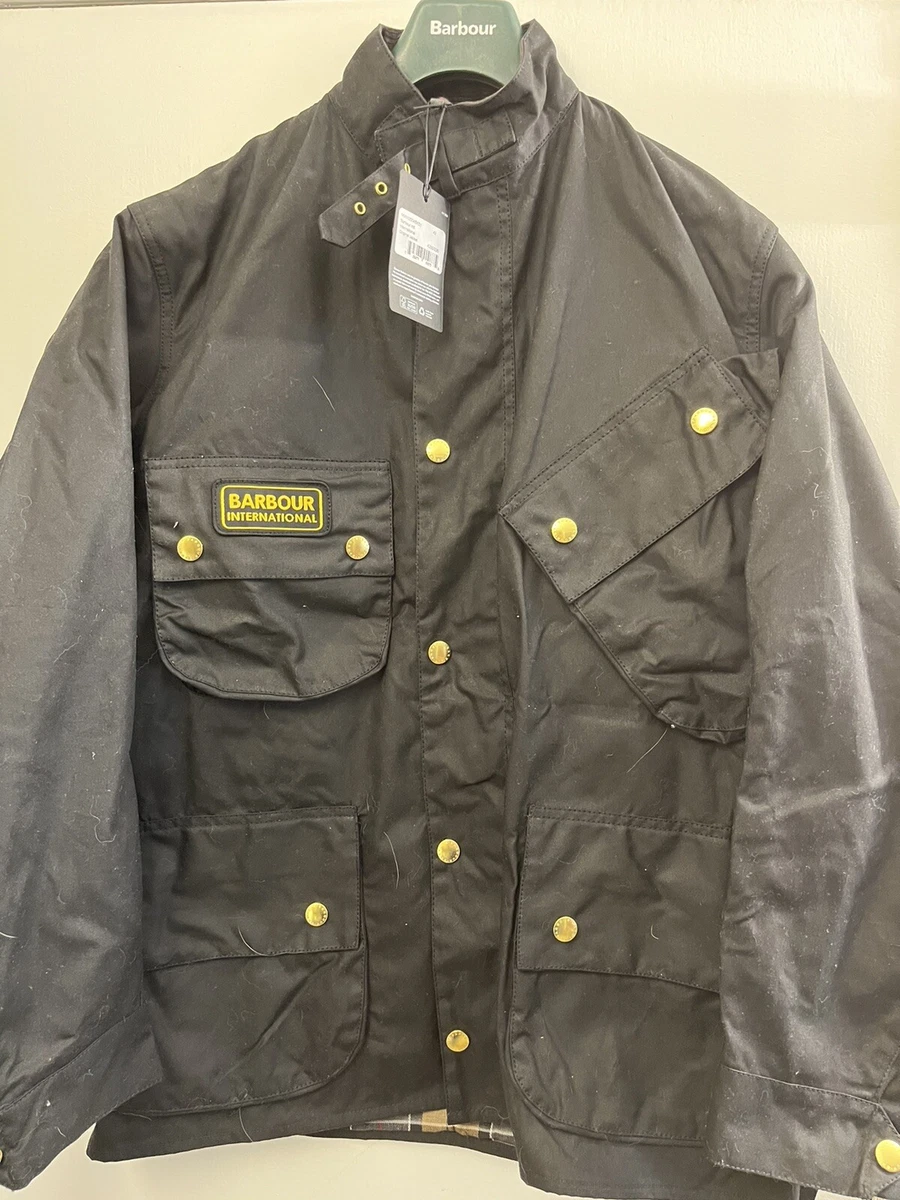 BARBOUR INTERNATIONAL ORIGINAL WAX JACKET in Black MSRP$500 Great Reviews