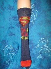 nwt Superman Retro DC Comics Comic Book I'm A Real Hero Men's Athletic Socks