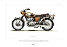 SUZUKI T500 COBRA - Motorcycle Fine Art Print - 500cc twin - Japanese motorbike