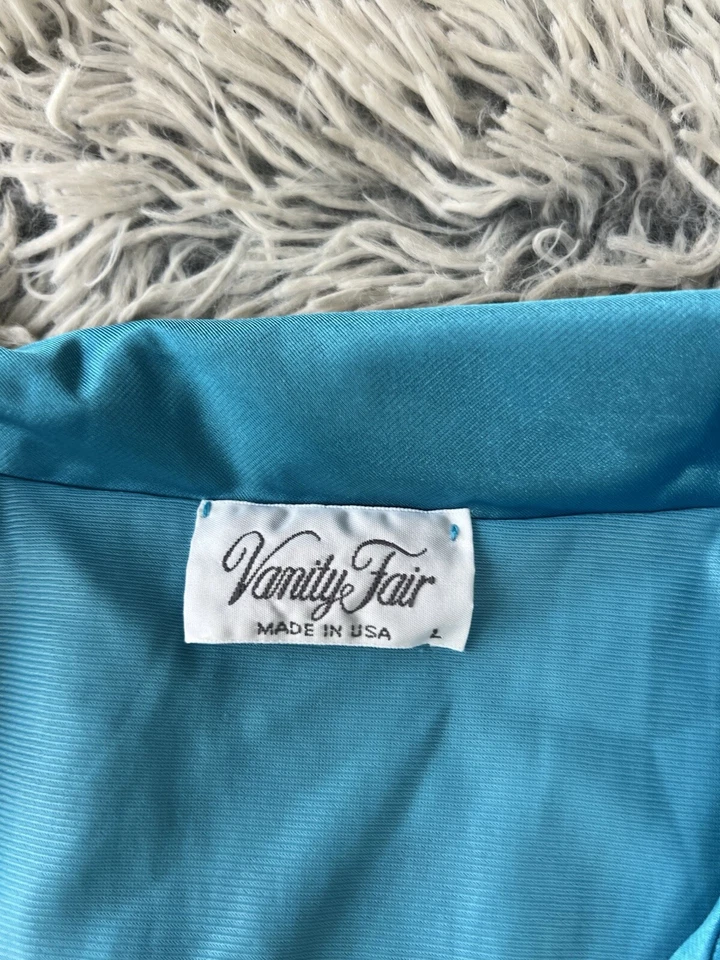 Camisa de dormir vintage Vanity Fair camisón de nailon con botones para mujer grande Foto 3 de 4