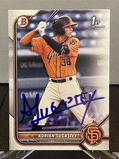 2022 BOWMAN 1ST EDITION ADRIAN  SUGASTEY IP SIGNED CARD GIANTS