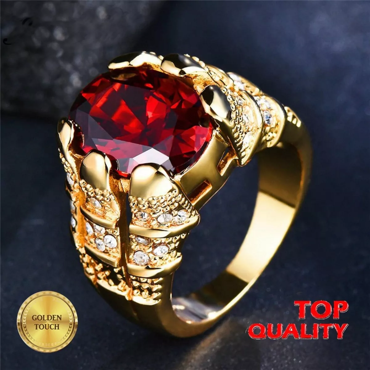 Ruby crystal best sale ring