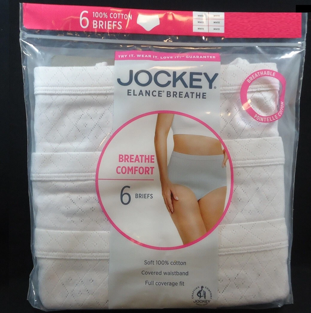 Pk Of 6 Pcs) Jockey Elance Breathe Briefs Covered Waistband Full