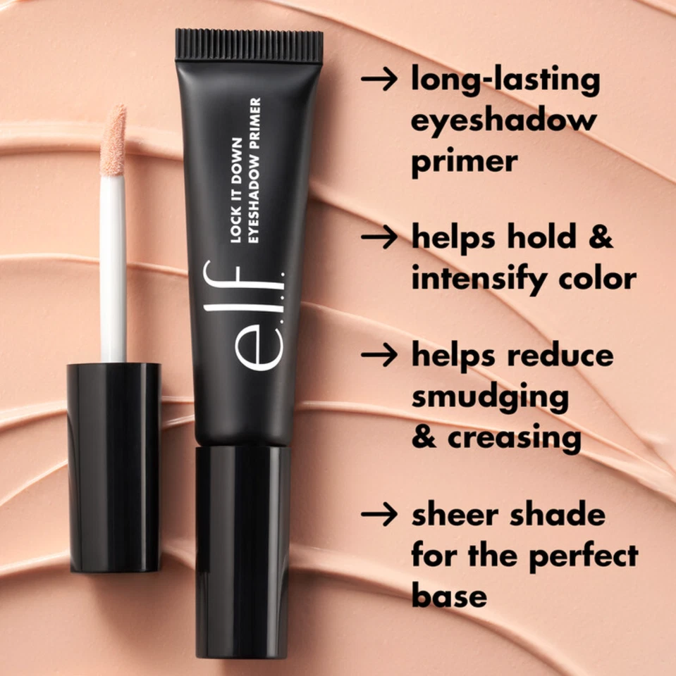 ELF Lock It Down Eyeshadow Primer - Long-Lasting Anti-Crease Eyelid Base e.l.f. - Image 2 of 4
