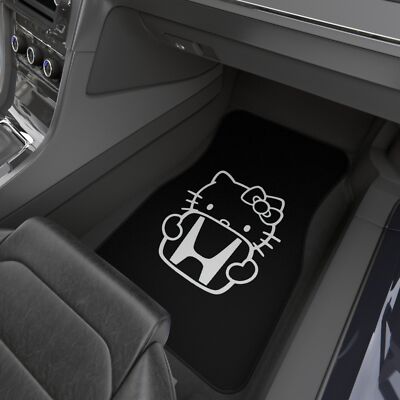 JDM Kitty For Honda Car Mats (Set of 2), 90's Universal Mats
