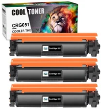 3Pk Toner Cartridge Compatible for Canon 051 ImageCLASS LBP162dw MF264dw MF267dw