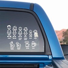 Family Decals Die Cut Vinyl Sticker Fam Bumper Car Window Slaps Family White
