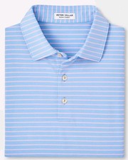 Peter Millar Cottage Blue Drum Performance Polo - Sz. Medium