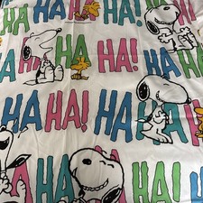 Snoopy Woodstock Curtain Panel HAHA Peanuts Vintage Unique EUC clean crisp