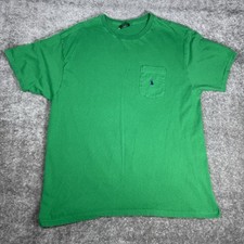VTG Polo Ralph Lauren T-Shirt Men’s Large Green Blank Single Stitch USA Made