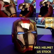AUTOKING Iron Man MK5 1:1 Helmet Wearable Voice-control Mask Cosplay Golden Ver.