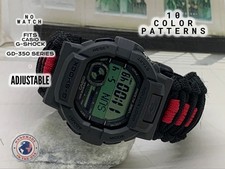 Casio G-Shock GD-350 Series Adjustable Paracord Survival Band Curved Buckle