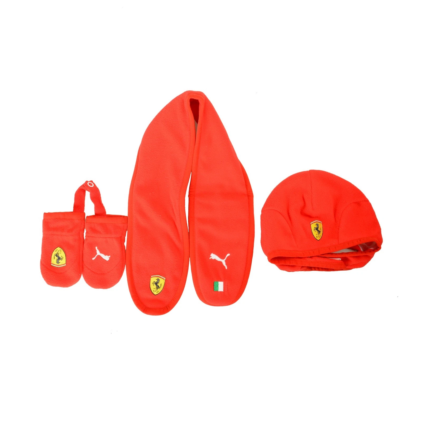Scuderia Ferrari & Puma SF Mini Cat9 Hat Scarf And Gloves Warm Set sz M