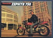 KAWASAKI Zephyr 750 Motorcycle Sales Brochure c1991 Ref 99948-1081 ALL-E X-X